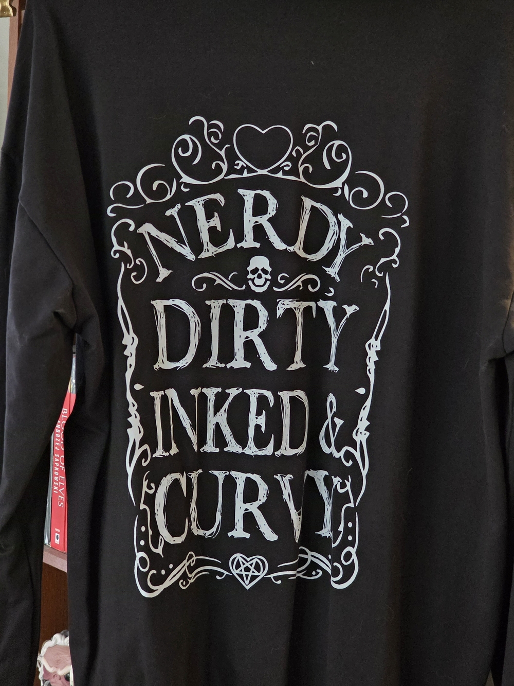 Black Long-Sleeve Graphic Tee – Nerdy Dirty Inked & Curvy